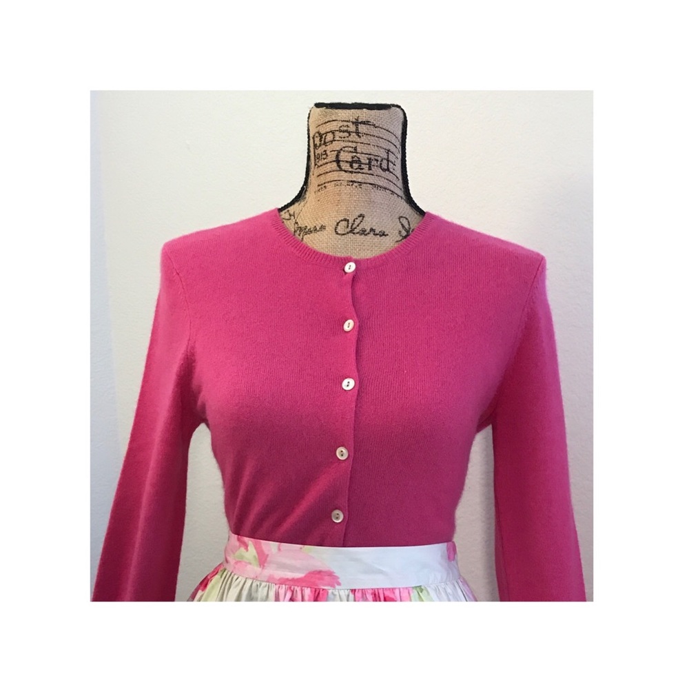 Ann Taylor Cashmere Cardigan pink